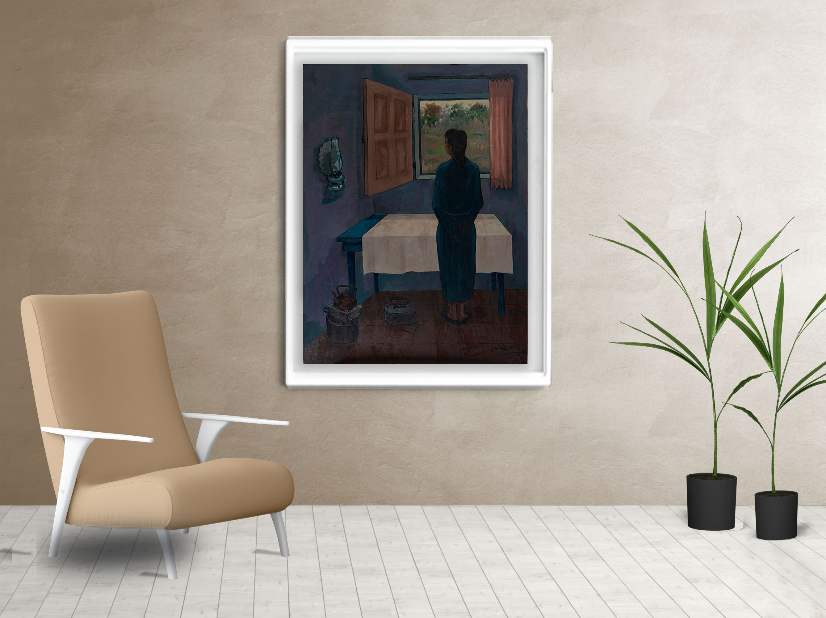 Living cuadro La Espera