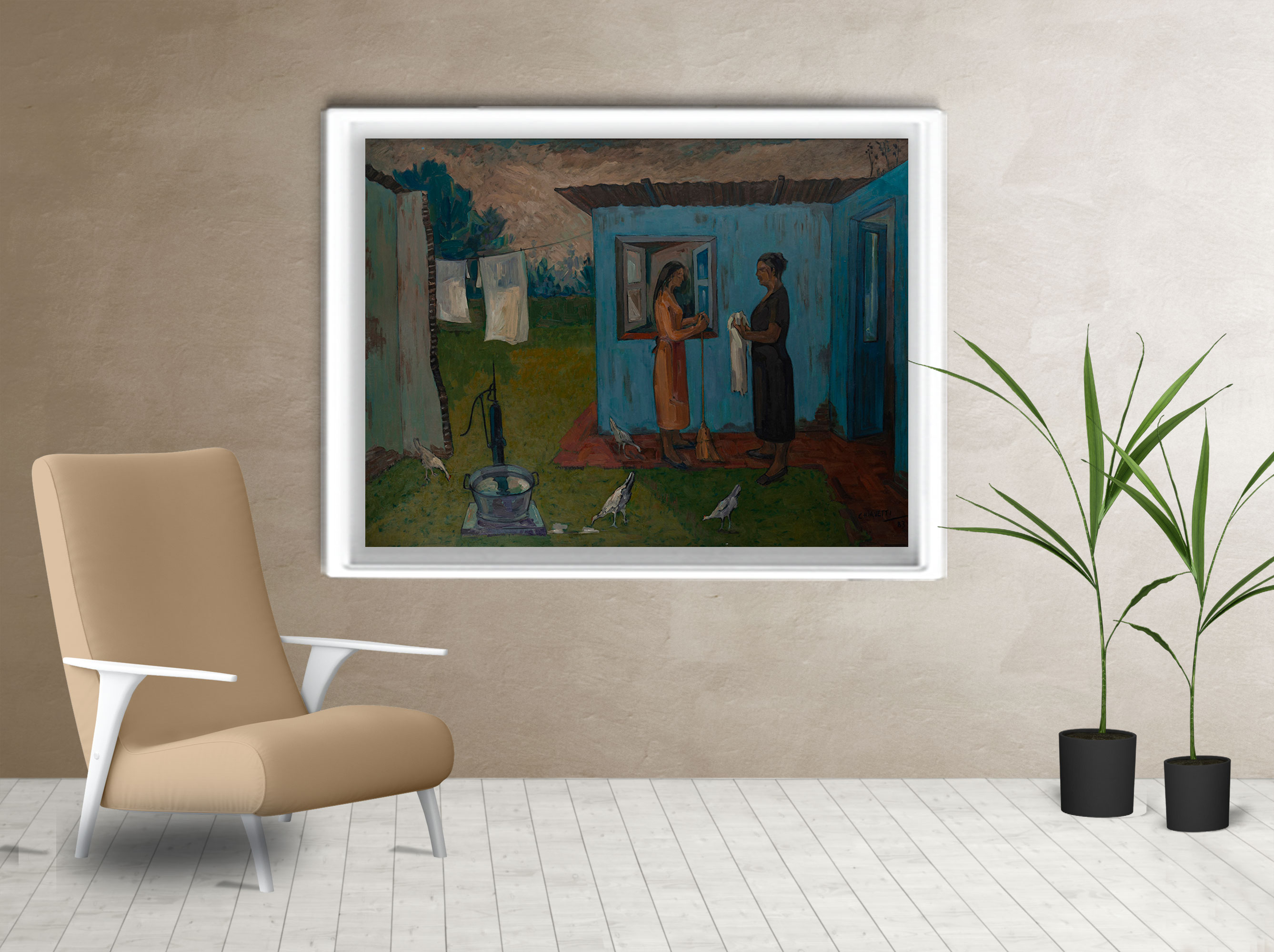 Living cuadro Las vecinas