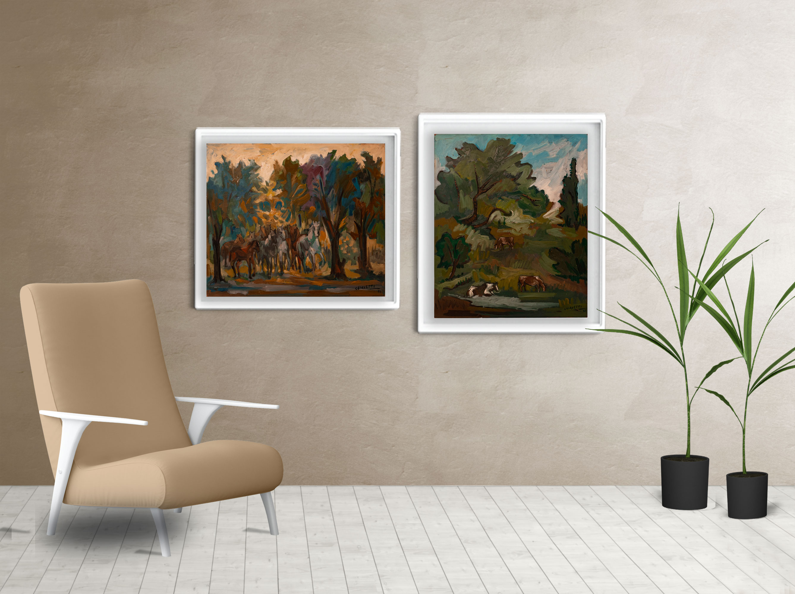 Living cuadro Tropilla y La Siesta