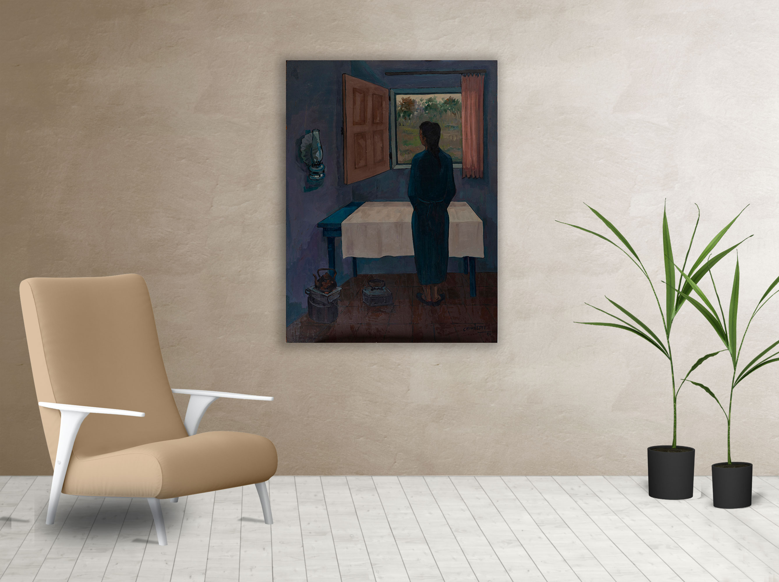 Living cuadro La Espera