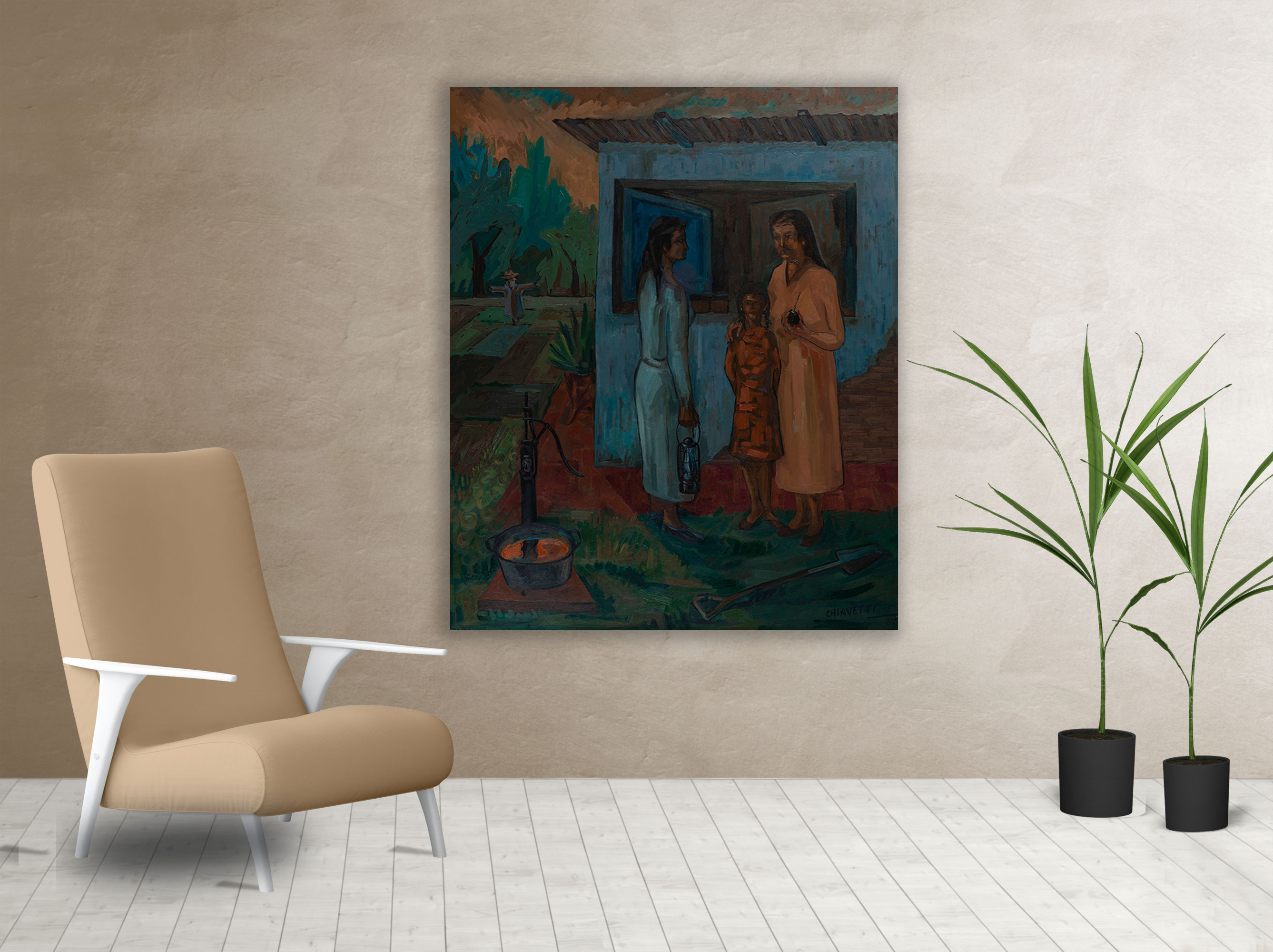 Living cuadro La Vecina