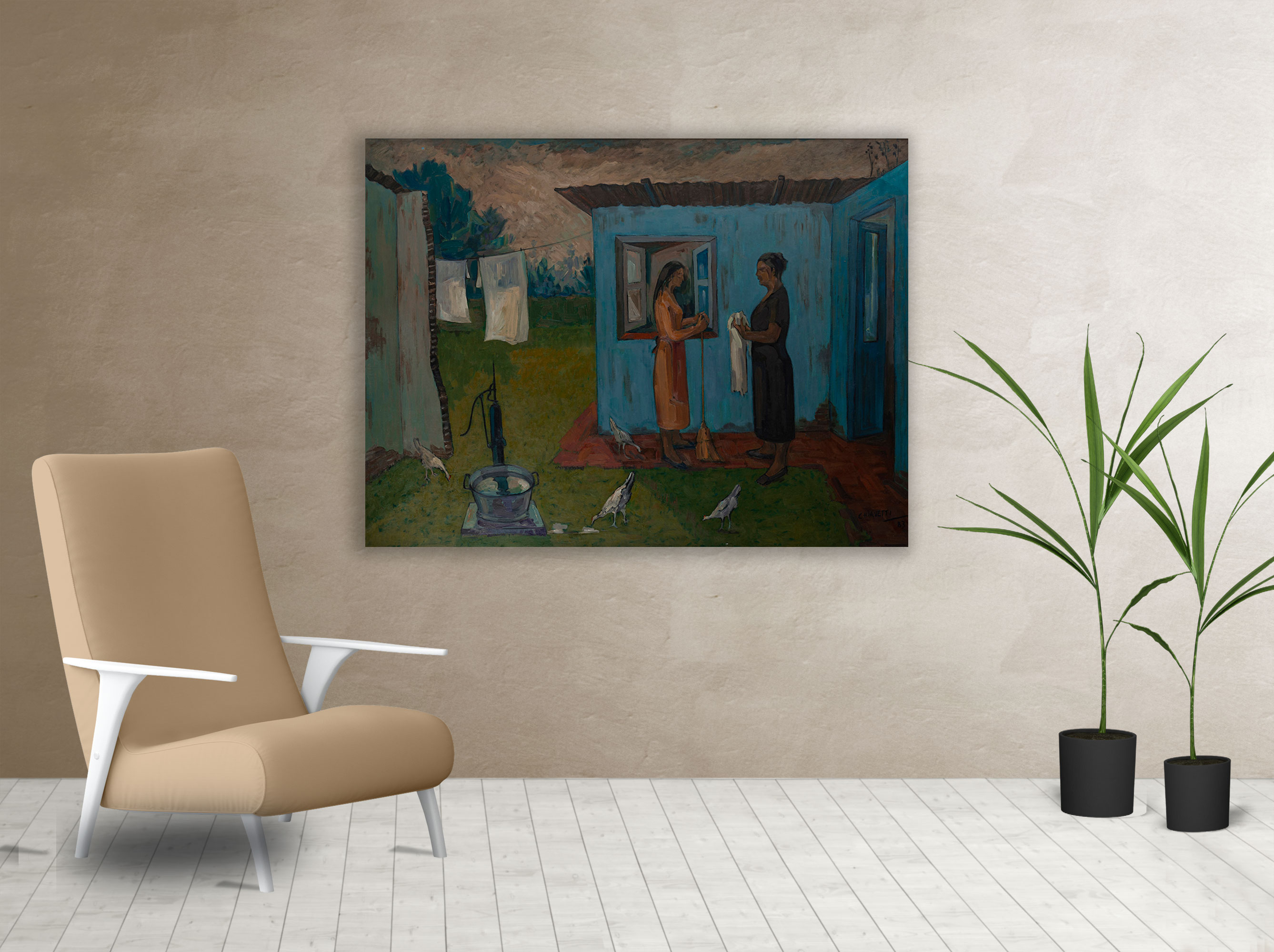 Living cuadro Las vecinas