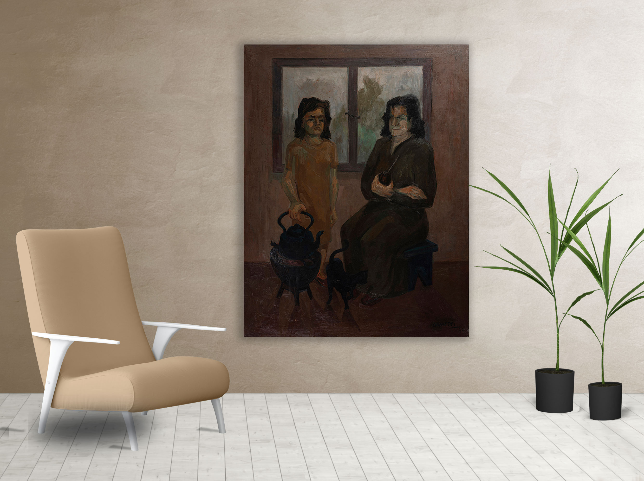 Living cuadro Enana y Curandera