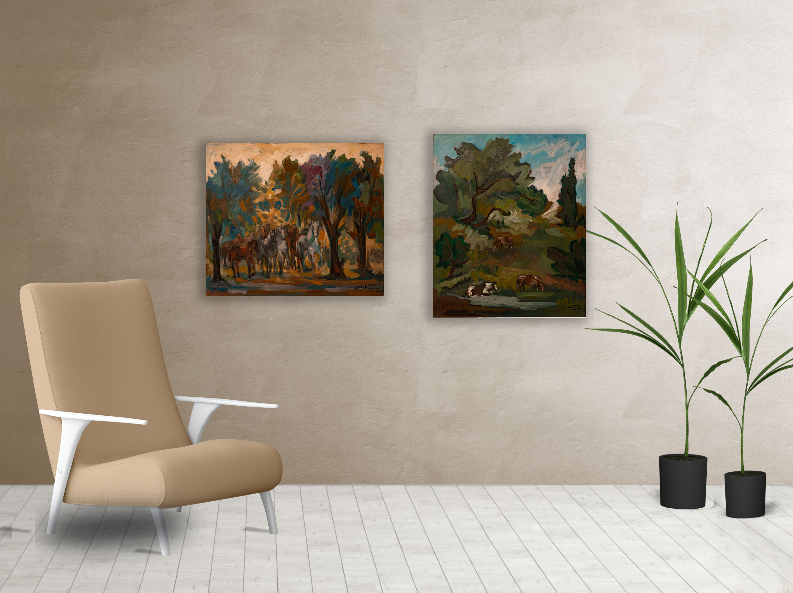 Living cuadro Tropilla y La Siesta