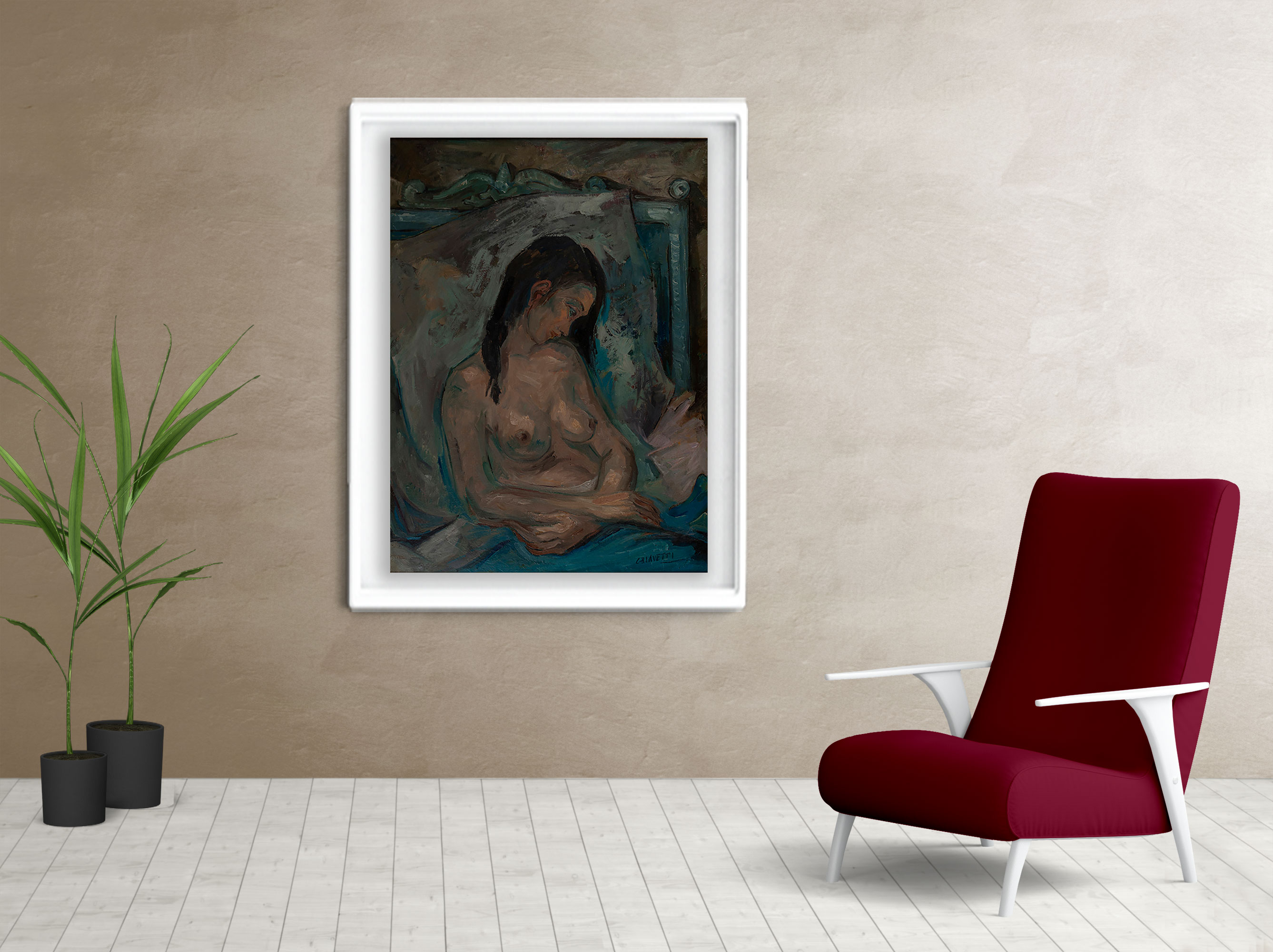 Living cuadro de La espera