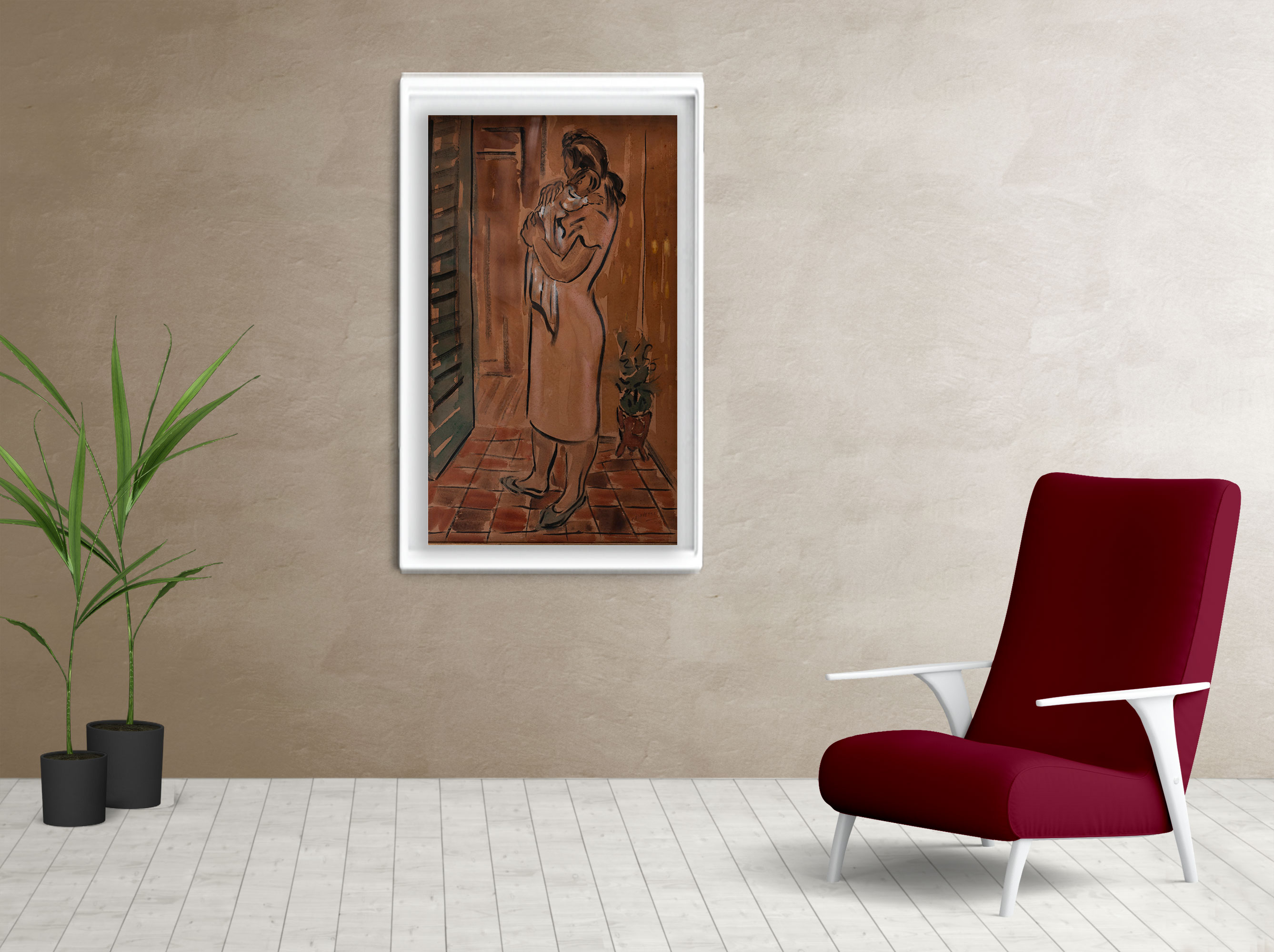 Living cuadro de Madre