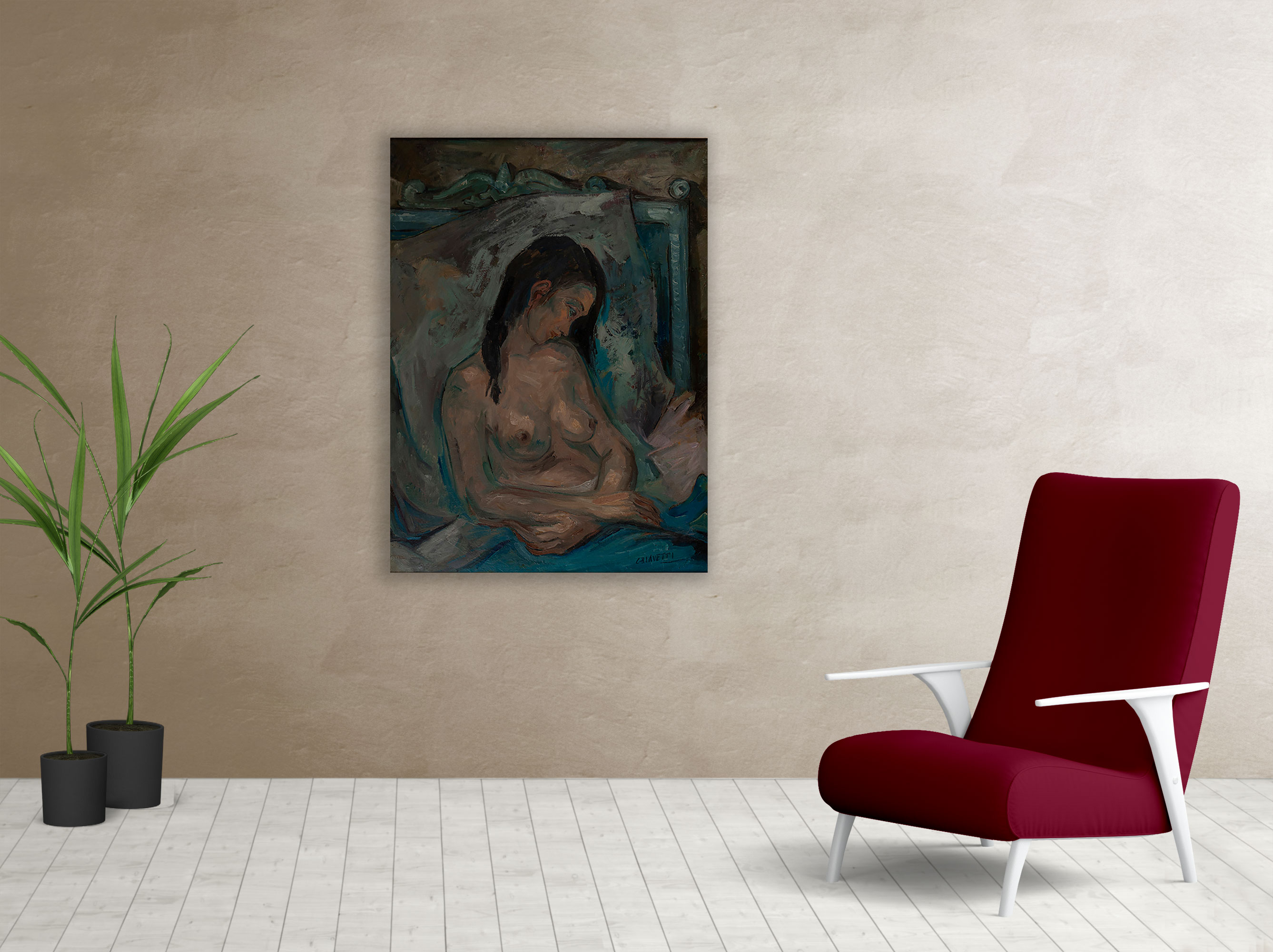 Living cuadro de La espera