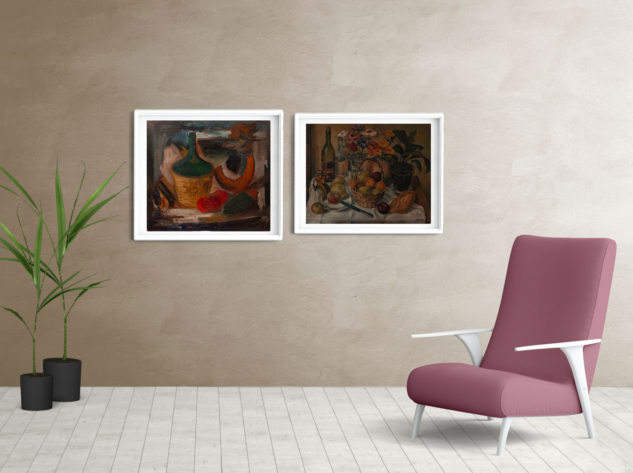 Living cuadro Naturaleza muerta y Flores y frutas